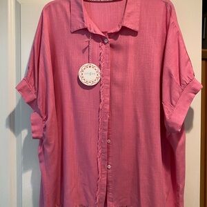 Umgee Rose Button-Up Blouse